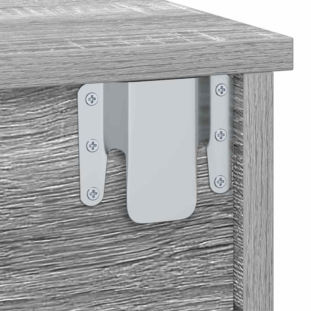 Nattbord 2 pcs Grå Sonoma 40 x 31 x 15 cm Konstruert tre
