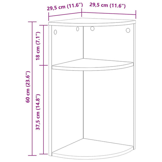 Avlastningsbord Hvit 29,6 x 29,6 x 60 cm Konstruert tre