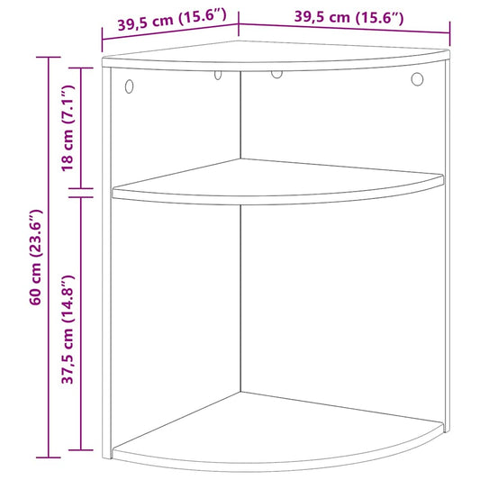 Avlastningsbord Artisan Eik 39,7 x 39,7 x 60 cm Konstruert tre