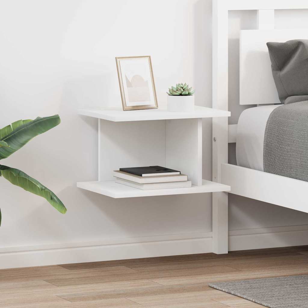 Nattbord 2 pcs Hvit 40 x 30 x 25 cm Konstruert tre