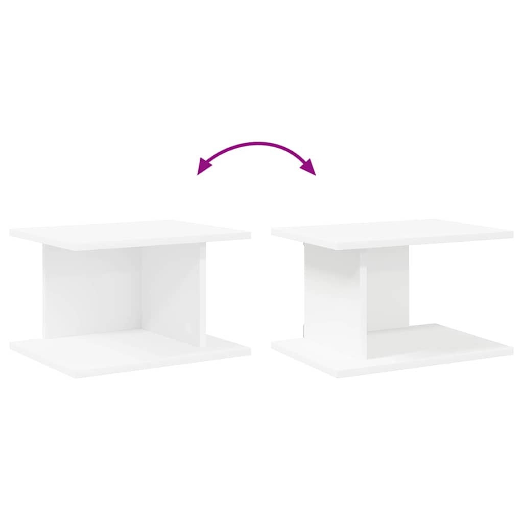 Nattbord 2 pcs Hvit 40 x 30 x 25 cm Konstruert tre
