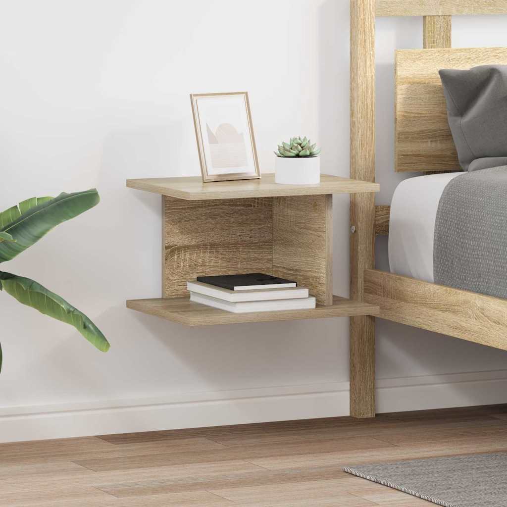Nattbord 2 pcs Sonoma eik 40 x 30 x 25 cm Konstruert tre