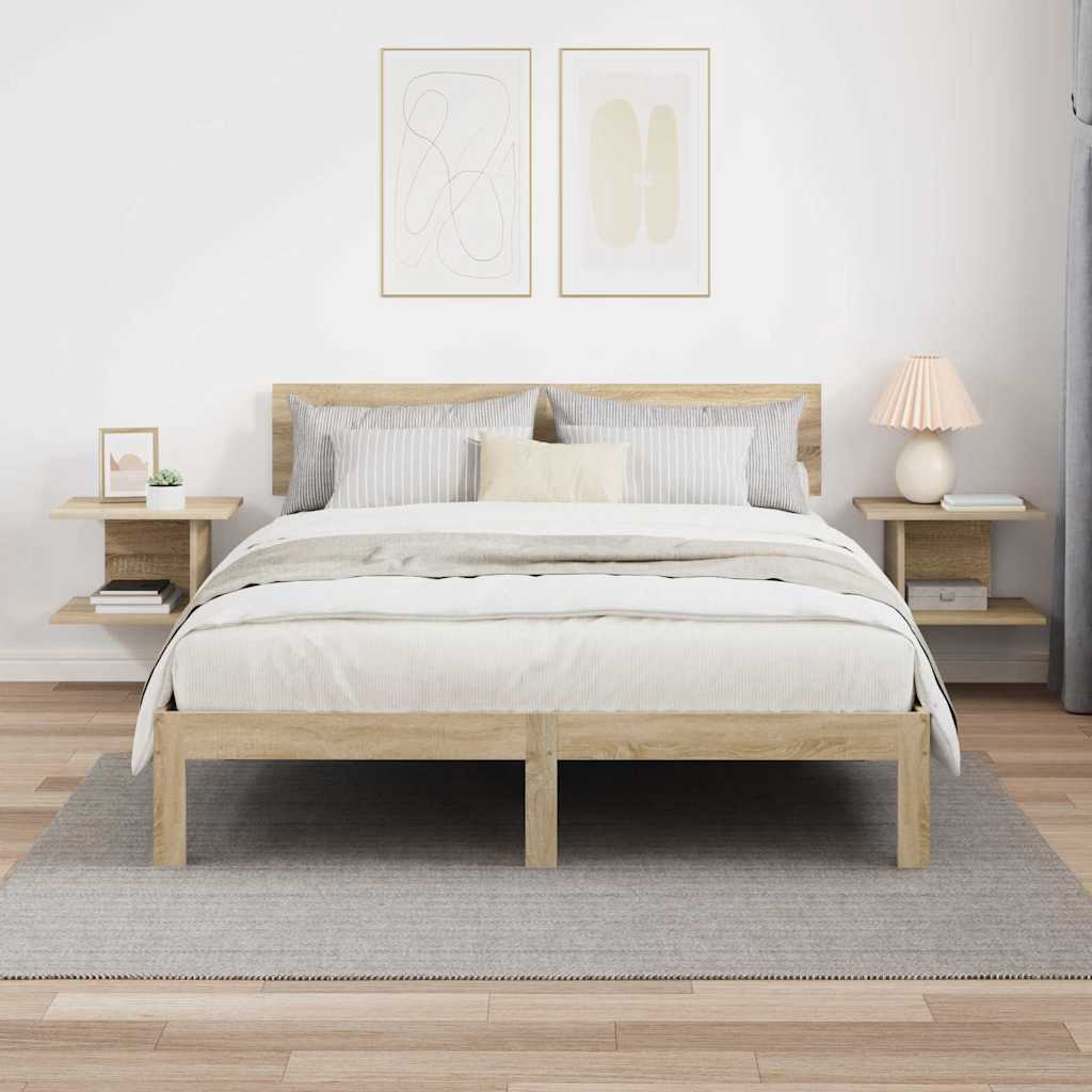 Nattbord 2 pcs Sonoma eik 40 x 30 x 25 cm Konstruert tre