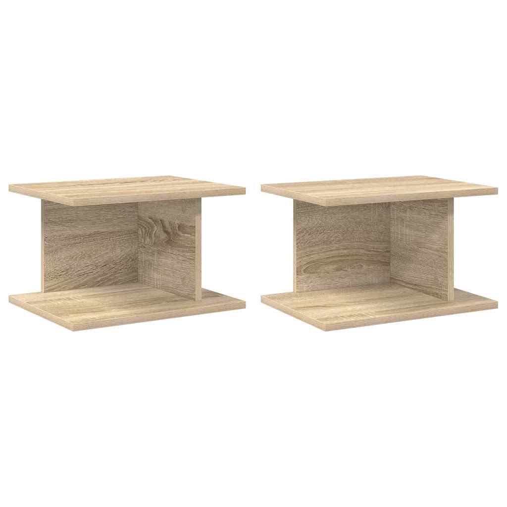 Nattbord 2 pcs Sonoma eik 40 x 30 x 25 cm Konstruert tre
