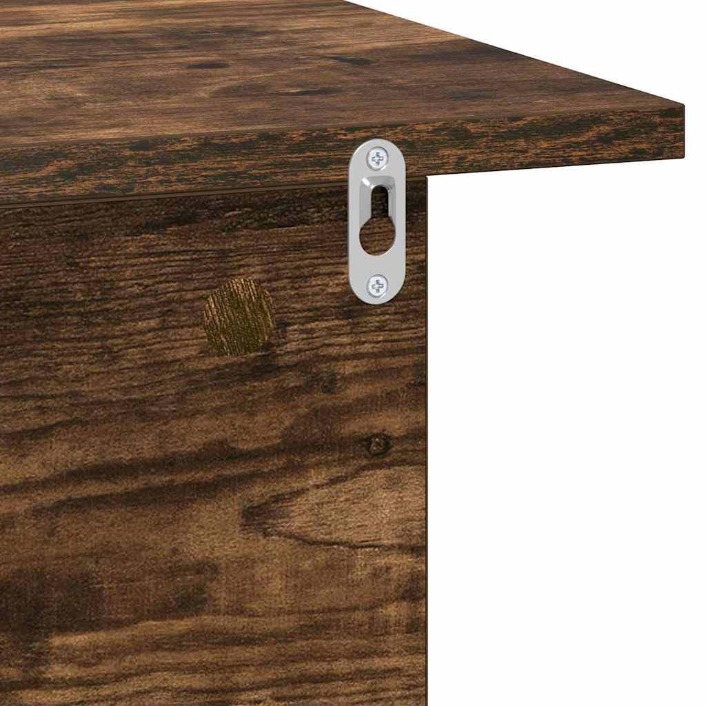 Nattbord 2 pcs Røkt eik 40 x 30 x 25 cm Konstruert tre