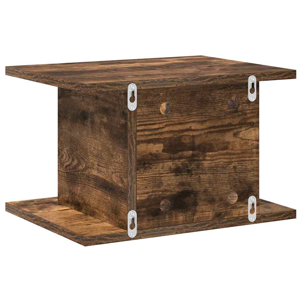 Nattbord 2 pcs Røkt eik 40 x 30 x 25 cm Konstruert tre