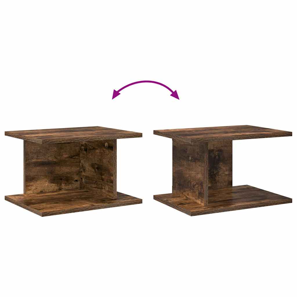 Nattbord 2 pcs Røkt eik 40 x 30 x 25 cm Konstruert tre