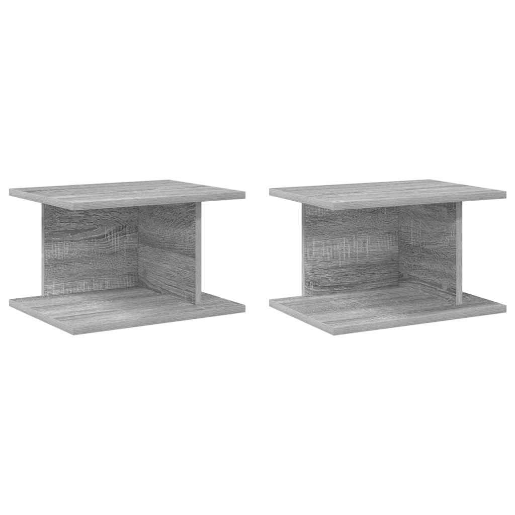 Nattbord 2 pcs Grå Sonoma 40 x 30 x 25 cm Konstruert tre