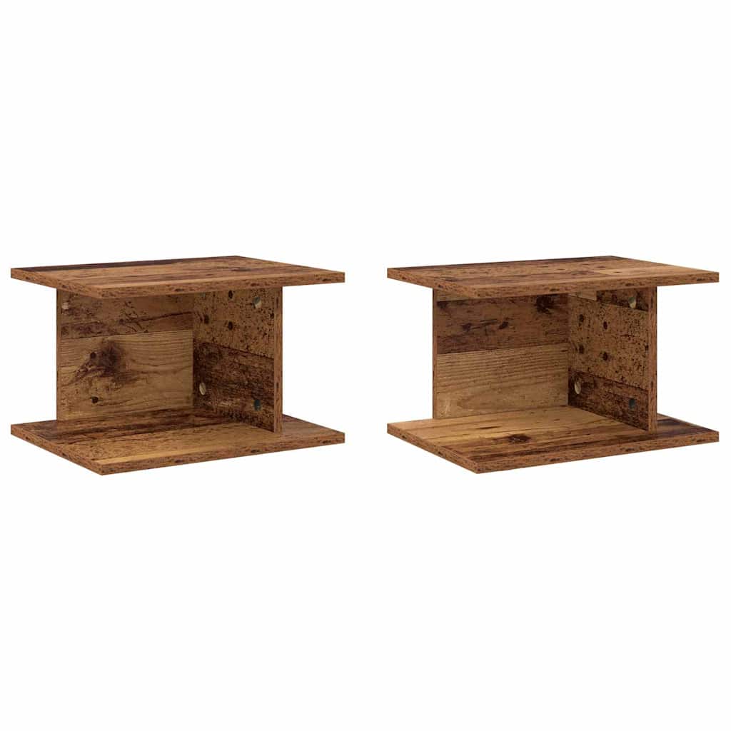 Nattbord 2 pcs Gammelt tre 40 x 30 x 25 cm Konstruert tre