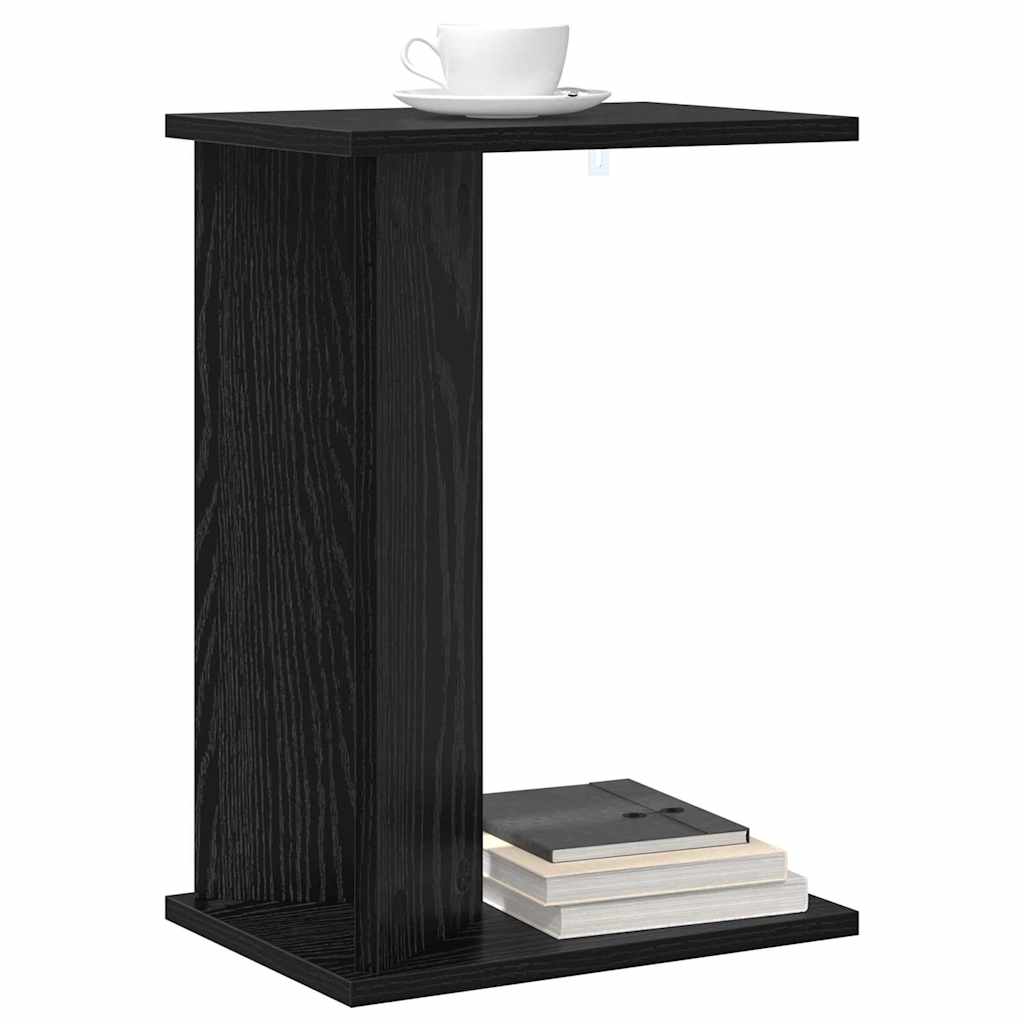 Avlastningsbord Svart Eik 35 x 25 x 50 cm Konstruert tre