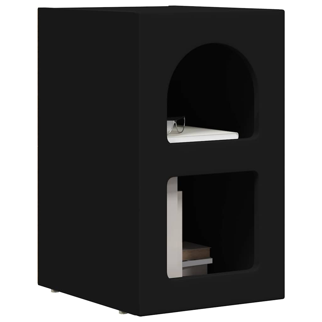 Nattbord ELST Svart 29,5 x 33,5 x 50 cm Konstruert tre