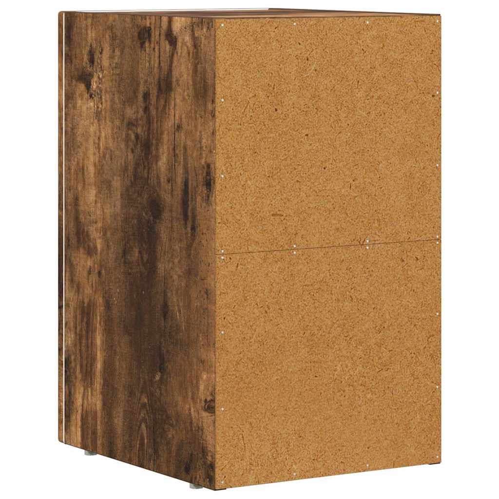 Nattbord ELST Røkt eik 29,5 x 33,5 x 50 cm Konstruert tre