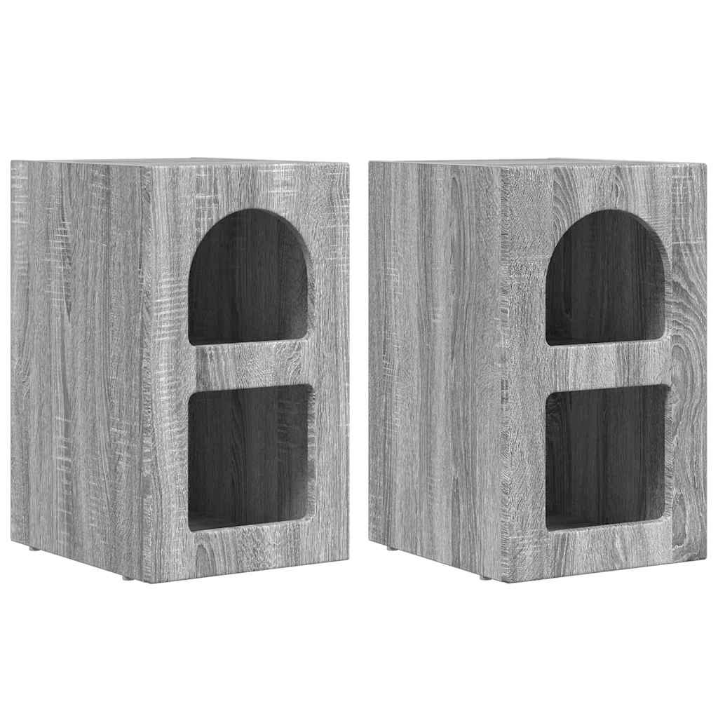 Nattbord ELST 2 stk. Grå Sonoma 29,5 x 33,5 x 50 cm