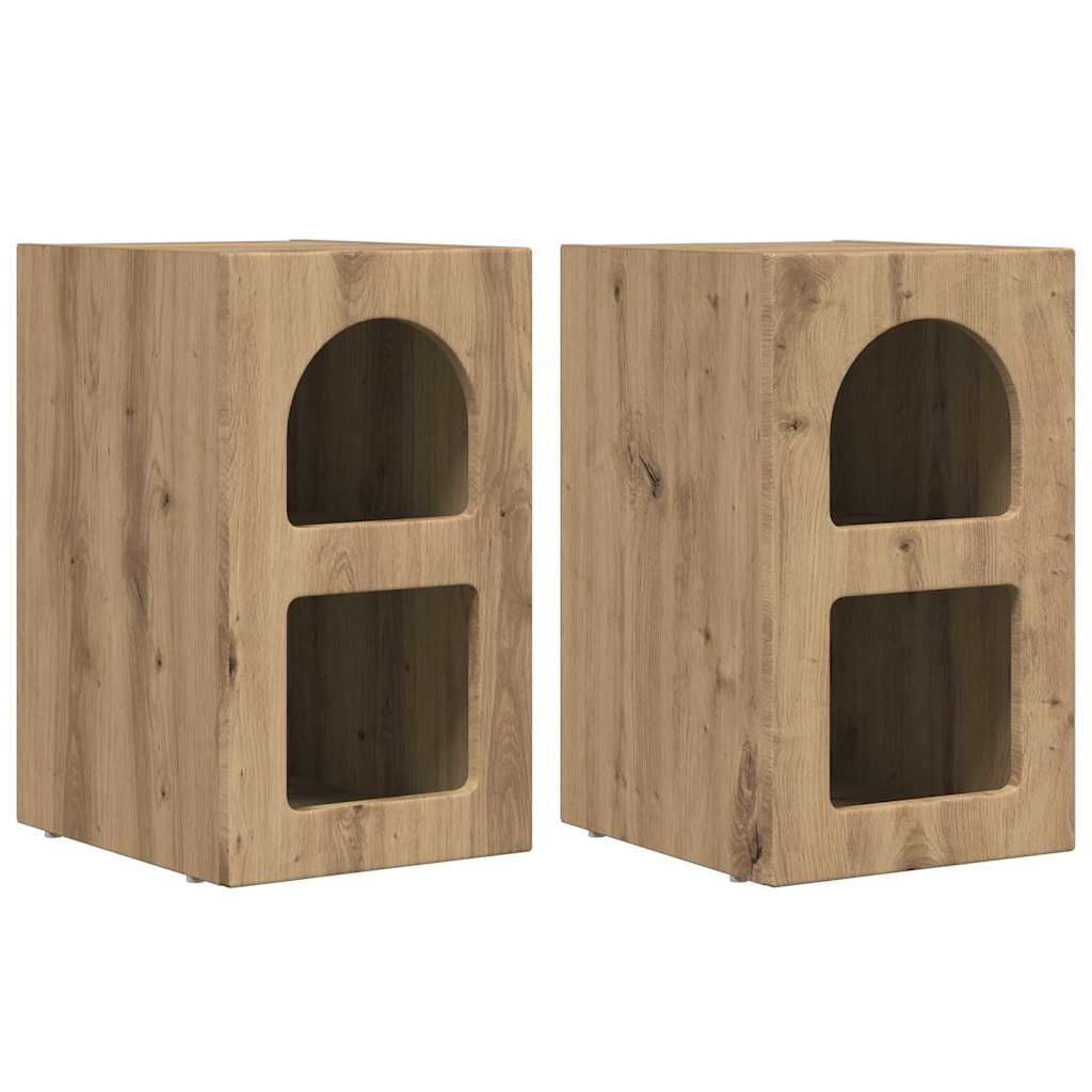 Nattbord ELST 2 stk. Artisan Eik 29,5 x 33,5 x 50 cm