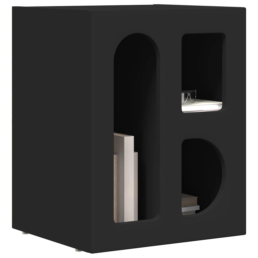Nattbord ELST 2 stk. Svart 40 x 35 x 50 cm Konstruert tre