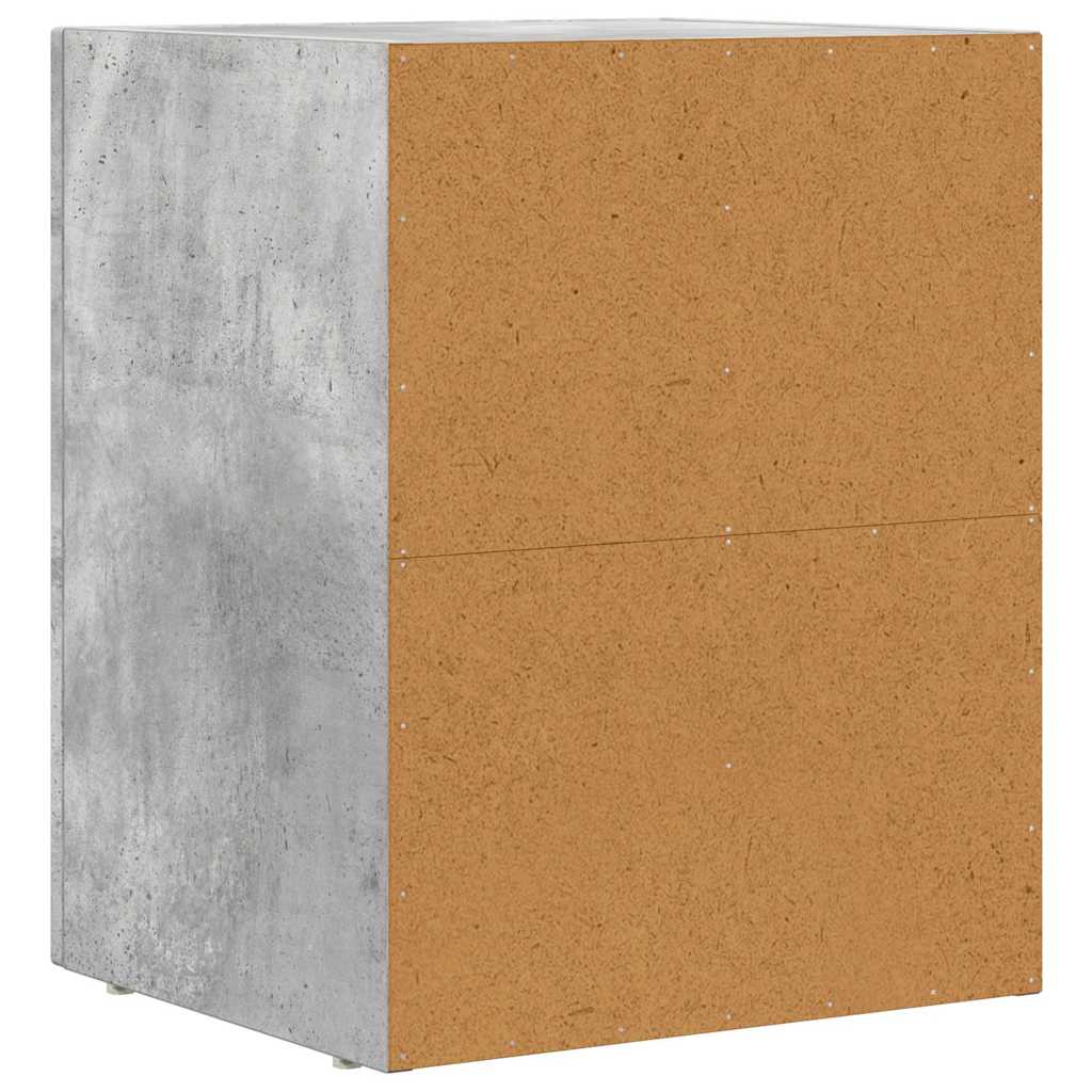 Nattbord ELST 2 stk. Betonggrå 40 x 35 x 50 cm Konstruert tre