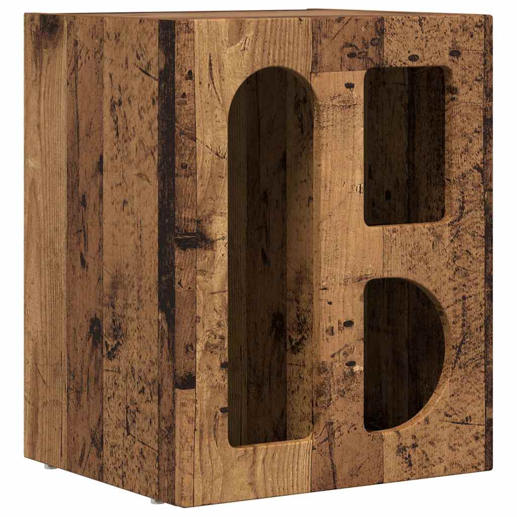 Nattbord ELST 2 stk. Gammelt tre 40 x 35 x 50 cm Konstruert tre