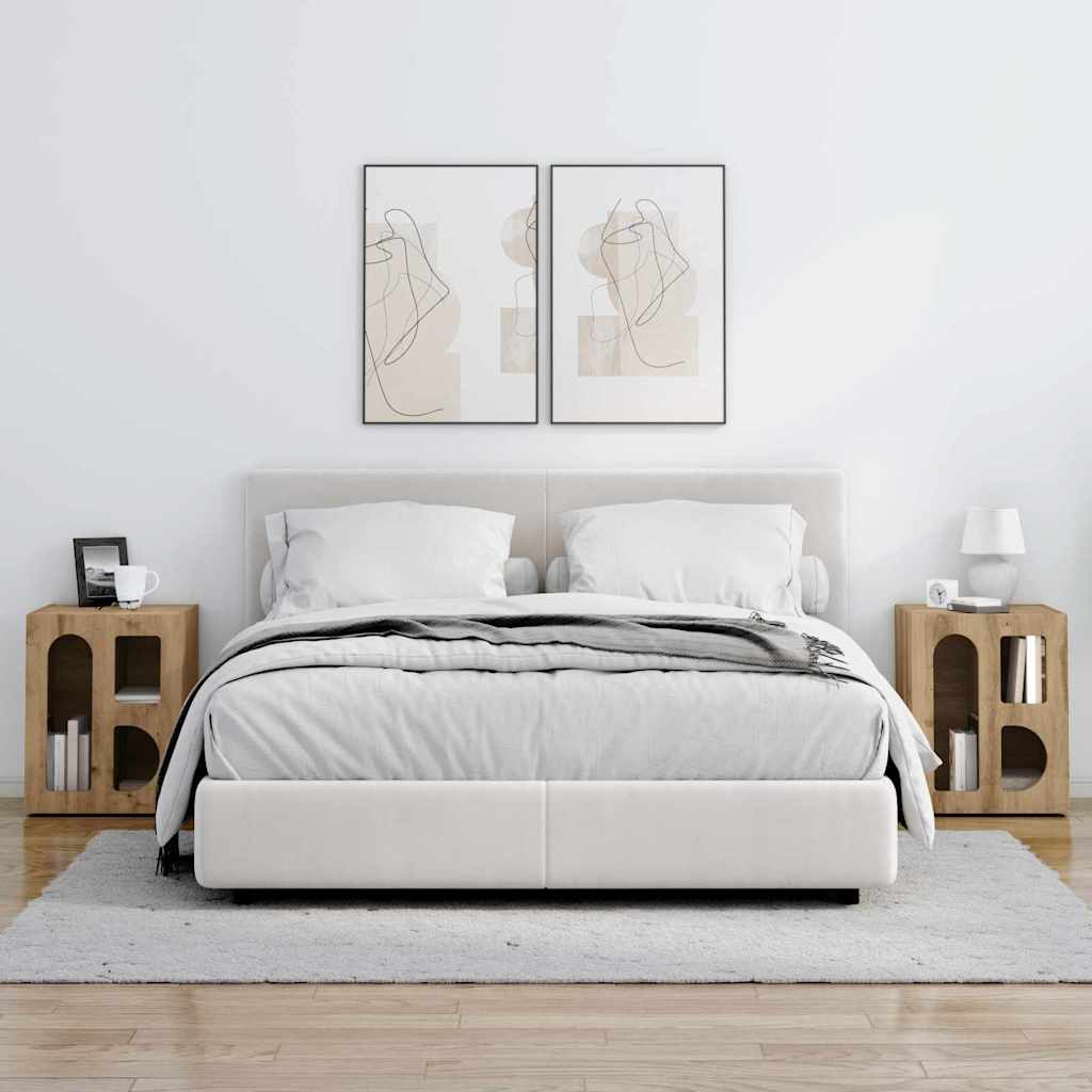 Nattbord ELST 2 stk. Artisan Eik 40 x 35 x 50 cm Konstruert tre