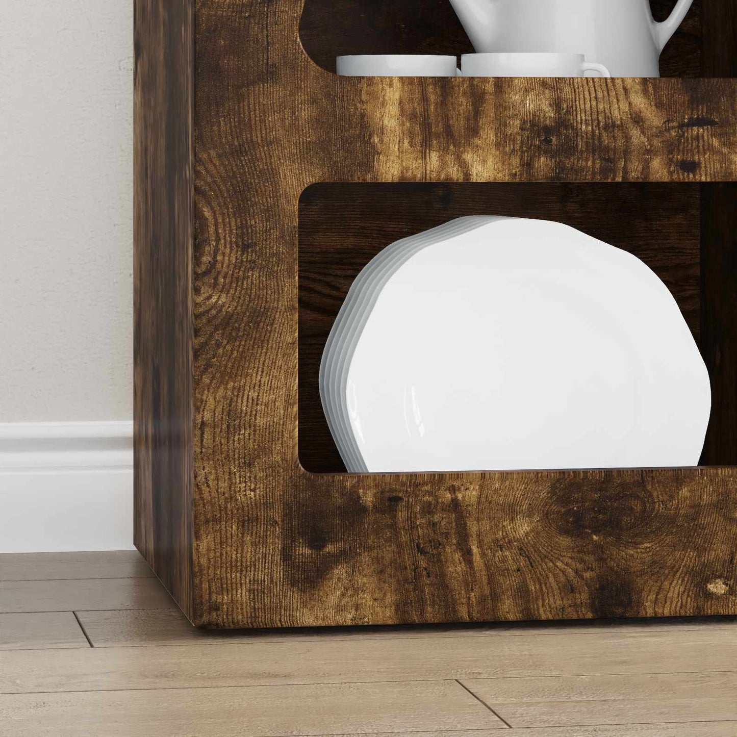 Serviesskap ELST Røkt eik 40 x 35 x 100,5 cm Konstruert tre