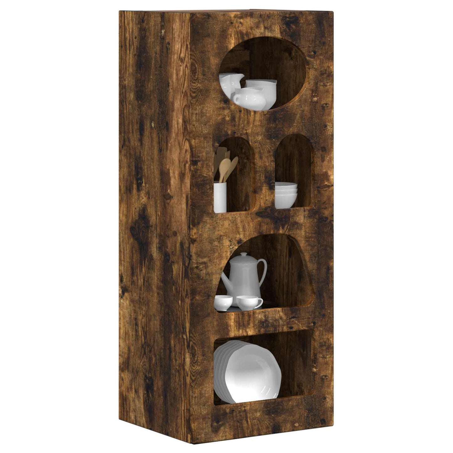 Serviesskap ELST Røkt eik 40 x 35 x 100,5 cm Konstruert tre
