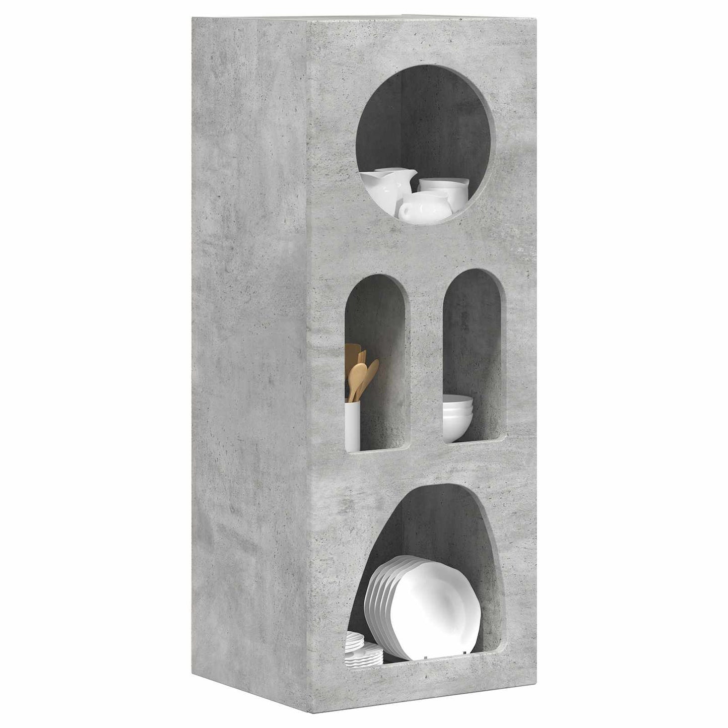 Serviesskap ELST Betonggrå 40 x 35 x 100.5 cm Konstruert tre