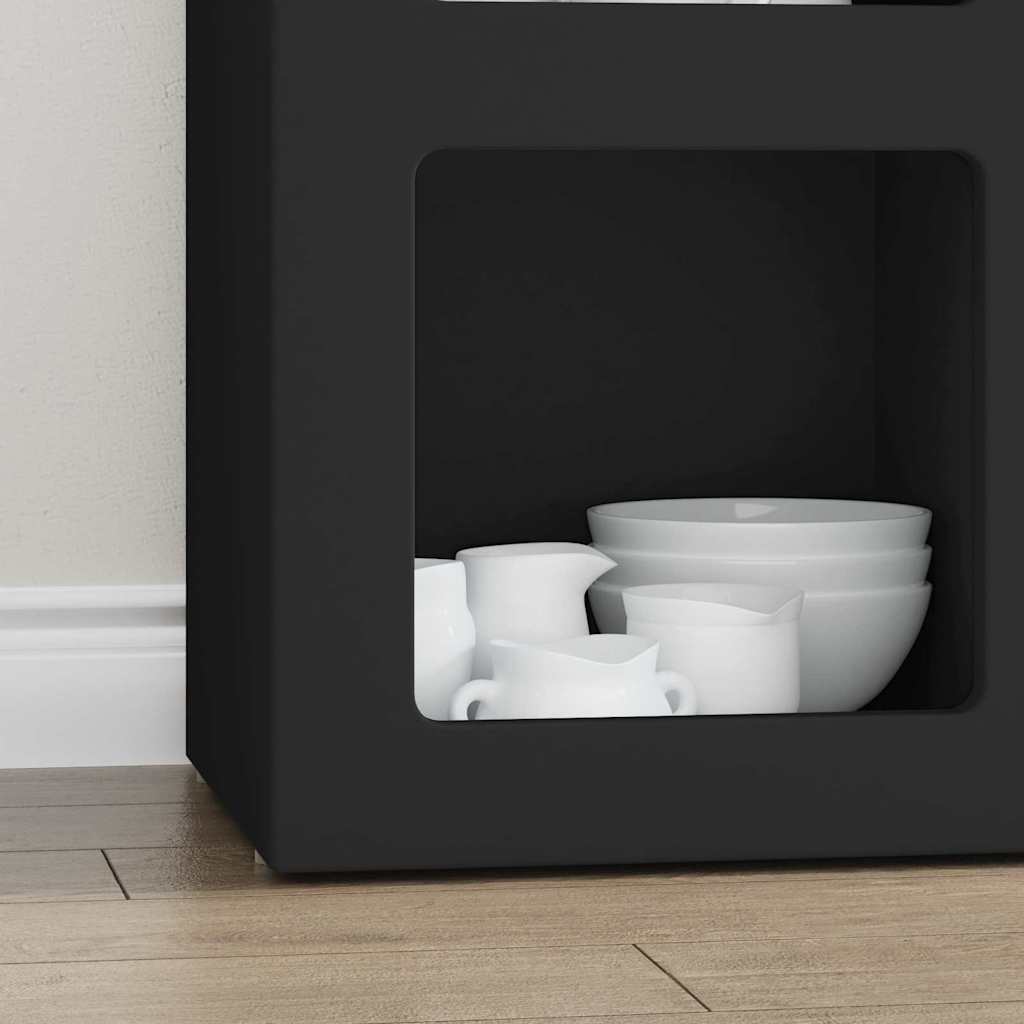 Serviesskap ELST Svart 59 x 35 x 80.5 cm Konstruert tre