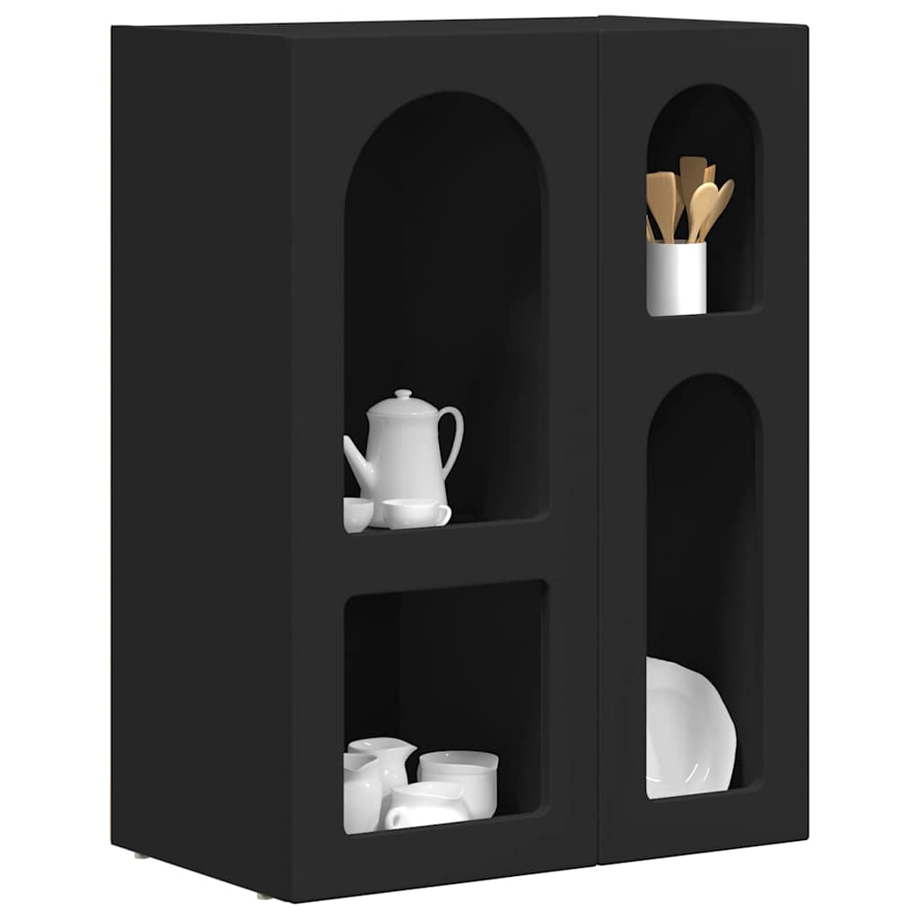 Serviesskap ELST Svart 59 x 35 x 80.5 cm Konstruert tre