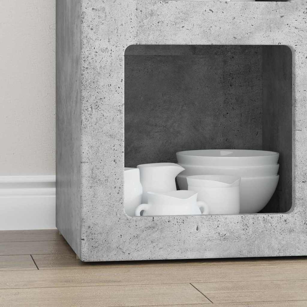 Serviesskap ELST Betonggrå 59 x 35 x 80.5 cm Konstruert tre