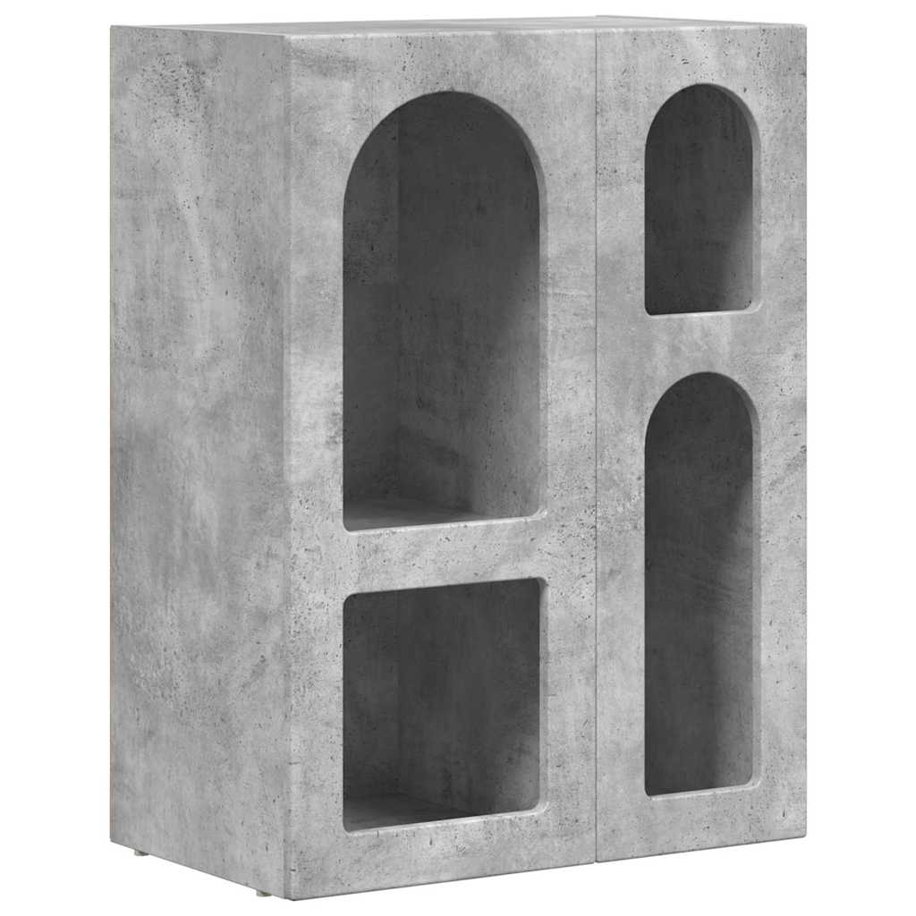 Serviesskap ELST Betonggrå 59 x 35 x 80.5 cm Konstruert tre