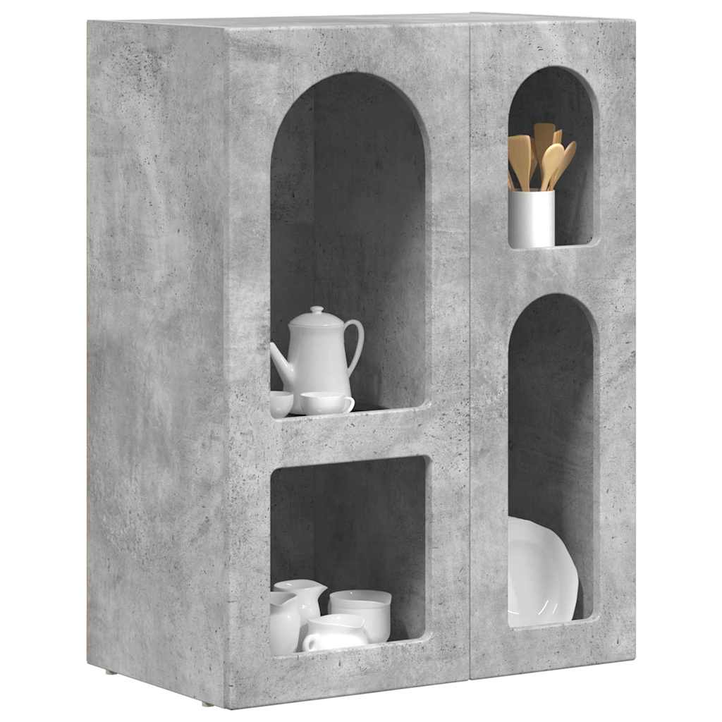 Serviesskap ELST Betonggrå 59 x 35 x 80.5 cm Konstruert tre