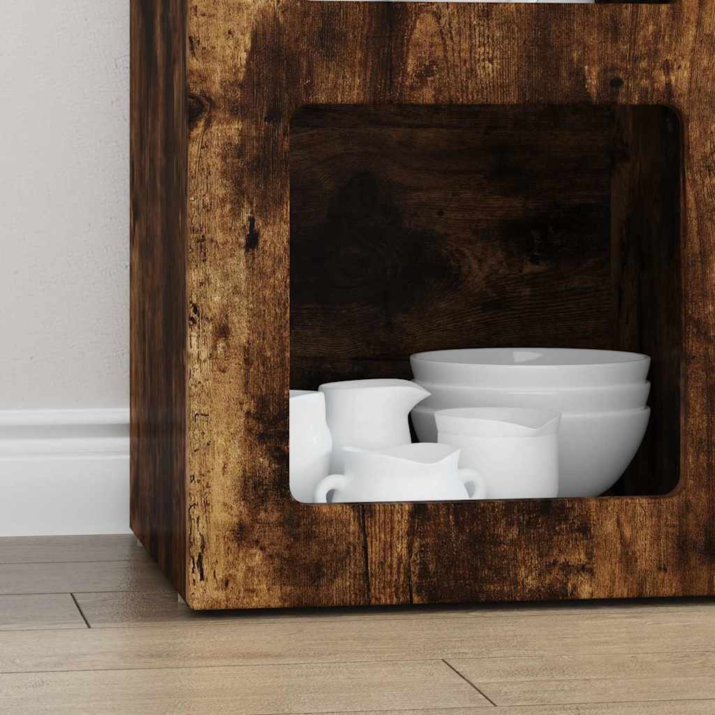Serviesskap ELST Røkt eik 59 x 35 x 80.5 cm Konstruert tre