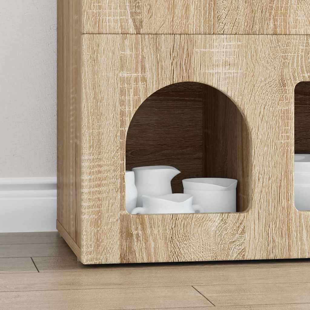 Serviesskap ELST Sonoma eik 80,5 x 35 x 59 cm Konstruert tre