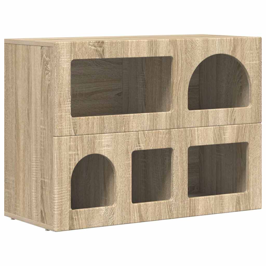 Serviesskap ELST Sonoma eik 80,5 x 35 x 59 cm Konstruert tre