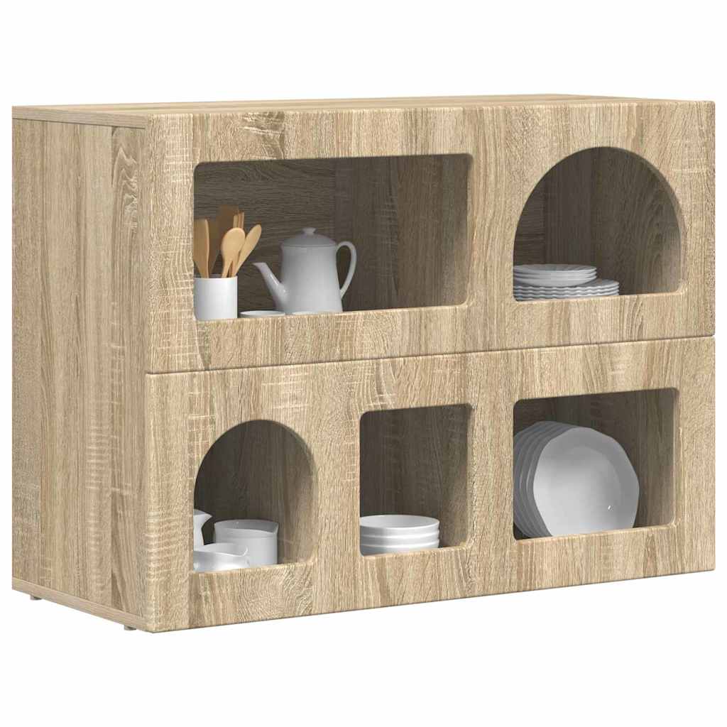 Serviesskap ELST Sonoma eik 80,5 x 35 x 59 cm Konstruert tre
