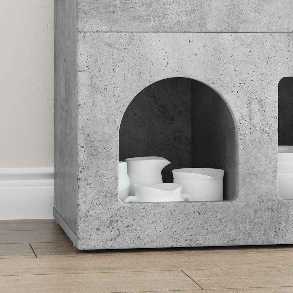 Serviesskap ELST Betonggrå 80,5 x 35 x 59 cm Konstruert tre
