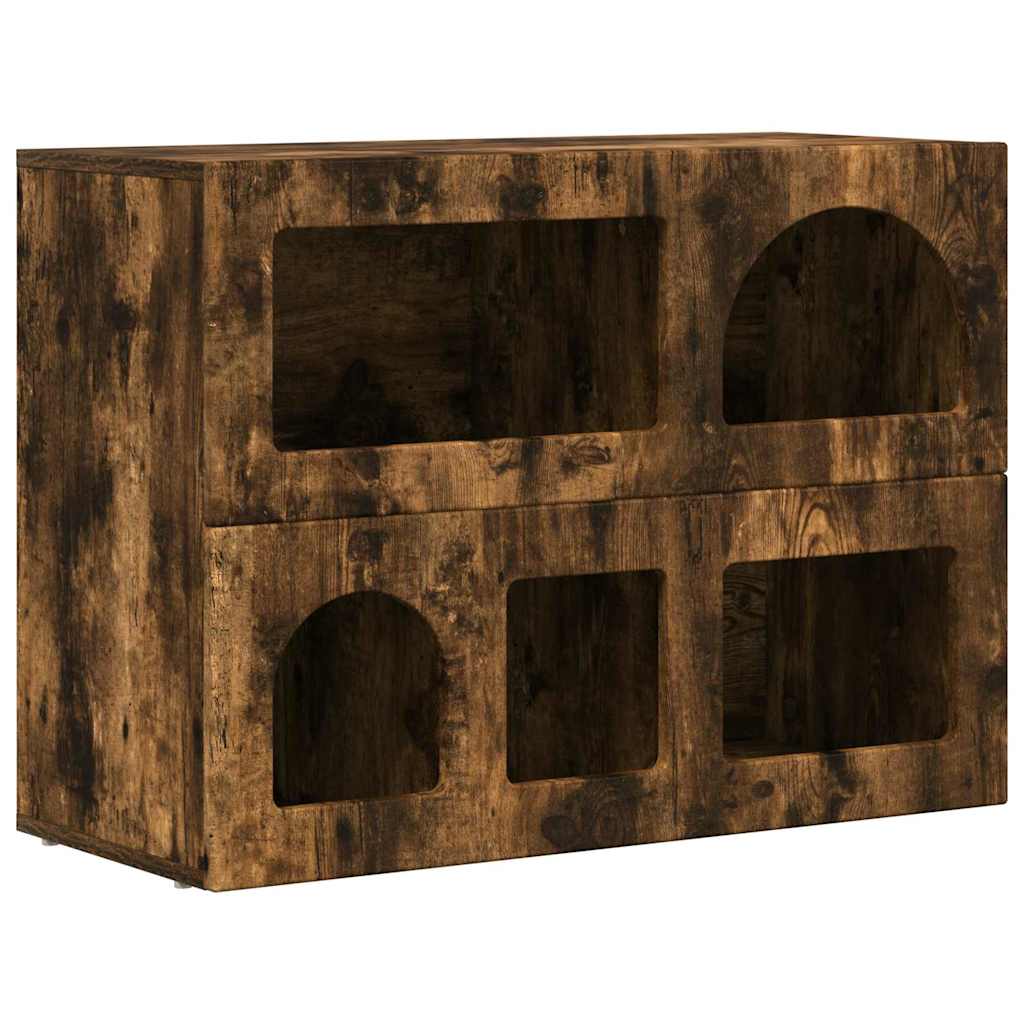 Serviesskap ELST Røkt eik 80,5 x 35 x 59 cm Konstruert tre