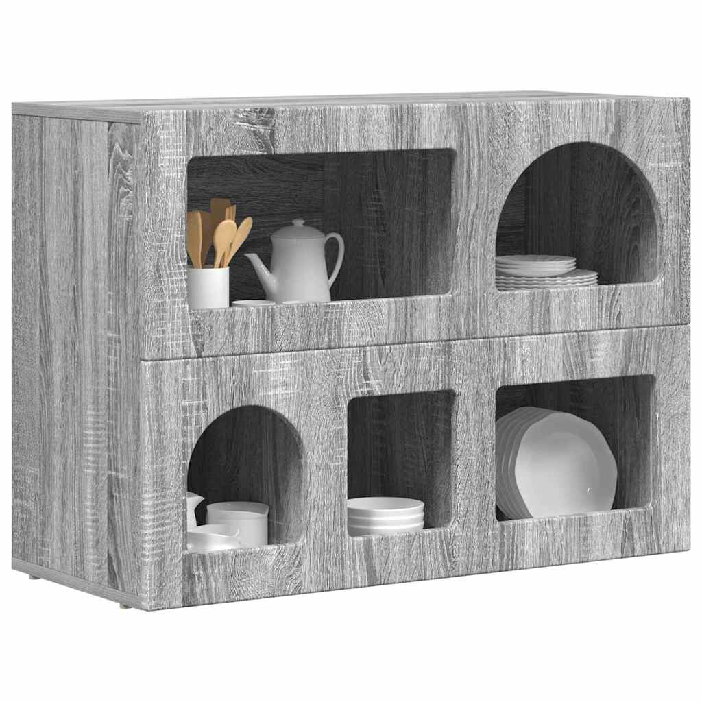 Serviesskap ELST Grå Sonoma 80,5 x 35 x 59 cm Konstruert tre