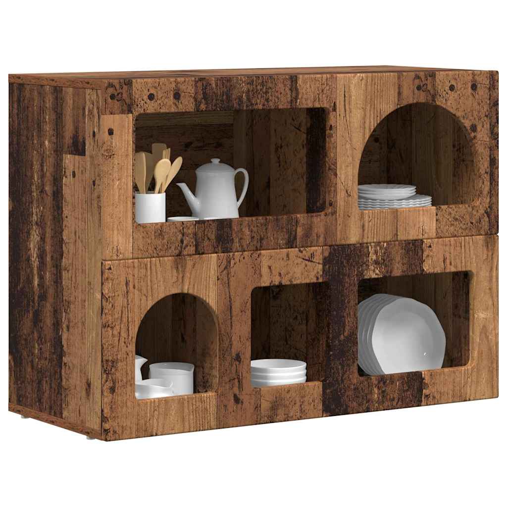 Serviesskap ELST Gammelt tre 80,5 x 35 x 59 cm Konstruert tre