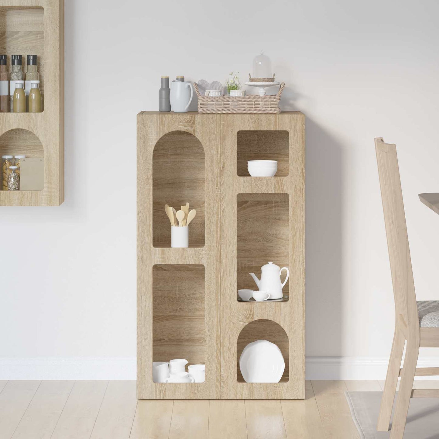 Serviesskap ELST Sonoma eik 59 x 35 x 100,5 cm Konstruert tre