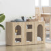 Serviesskap ELST Sonoma eik 100 x 35 x 59 cm Konstruert tre