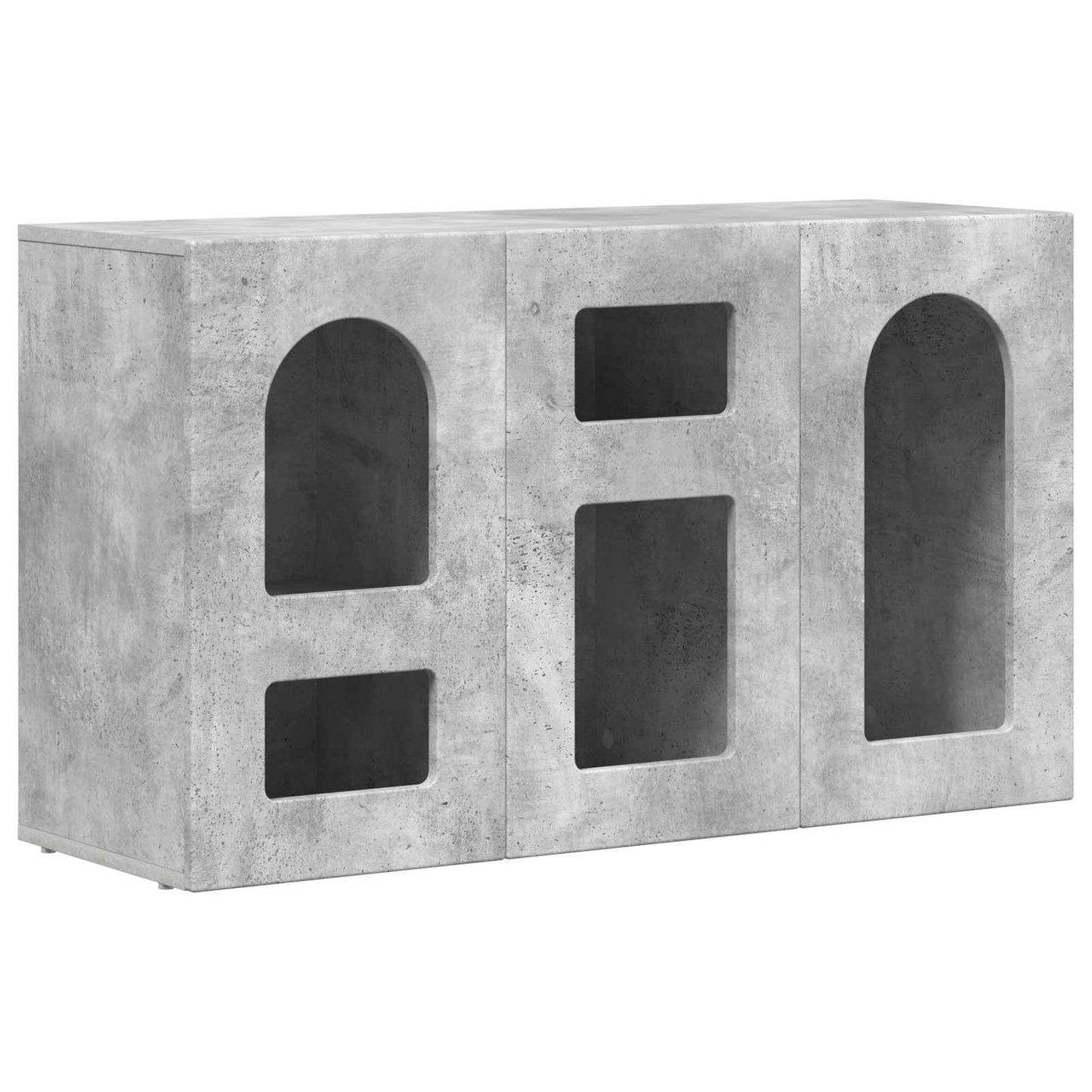 Serviesskap Betonggrå 100 x 35 x 59 cm Konstruert tre