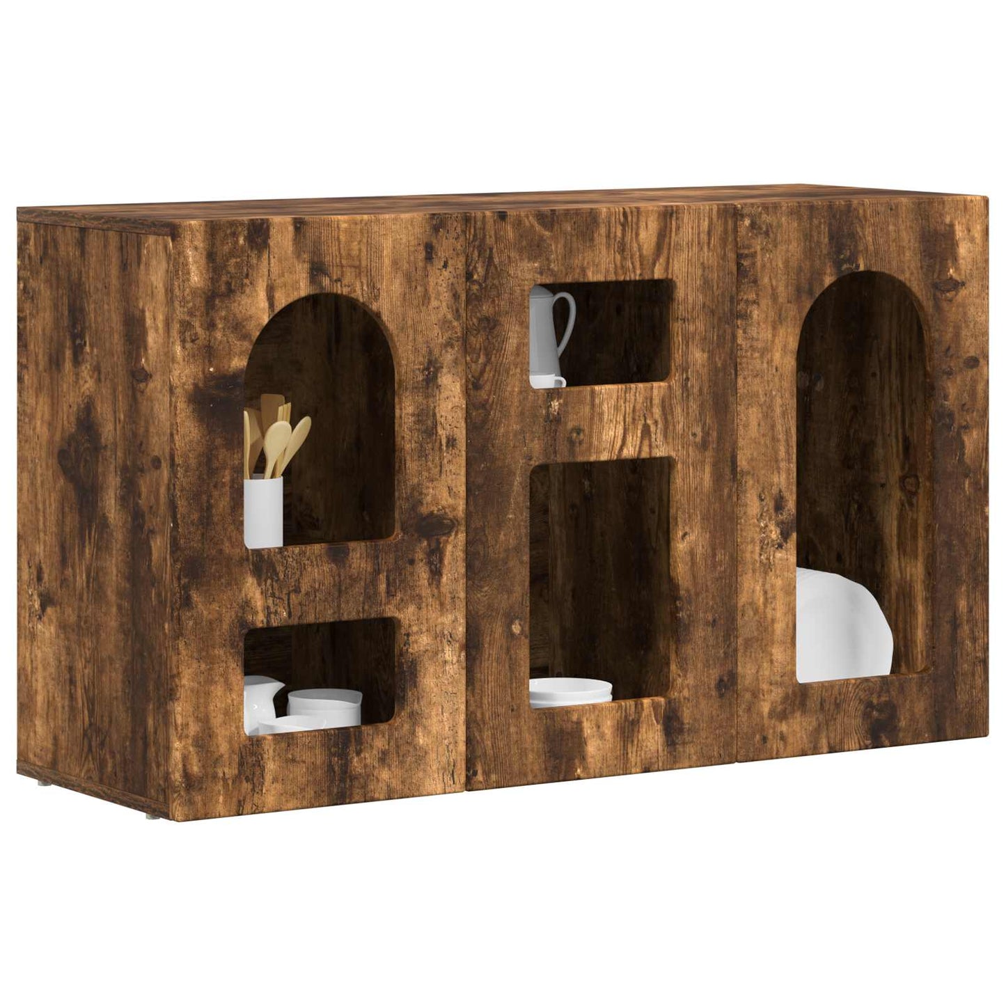 Serviesskap ELST Røkt eik 100 x 35 x 59 cm Konstruert tre