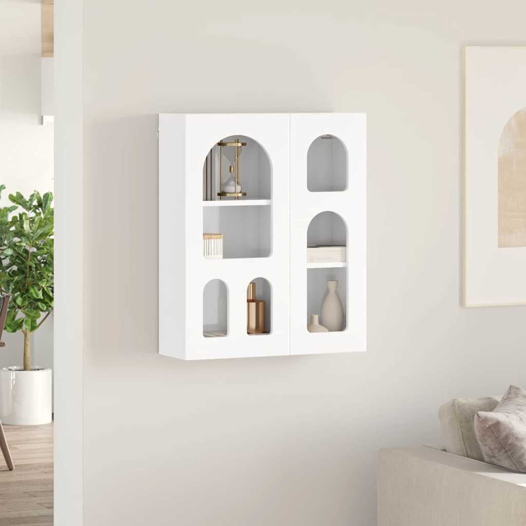 Hengende skap med hylle ELST Høgglans hvit 59 x 20 x 71,5 cm