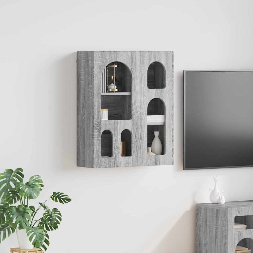 Hengende skap ELST Grå Sonoma 59 x 20 x 71,5 cm Konstruert tre