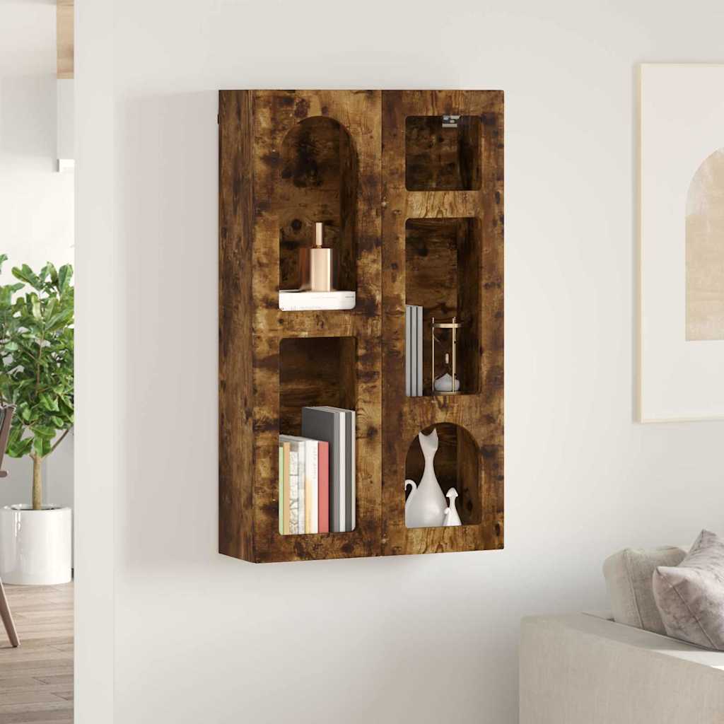 Hengende skap ELST Røkt Eik 59 x 20 x 100 cm Konstruert tre