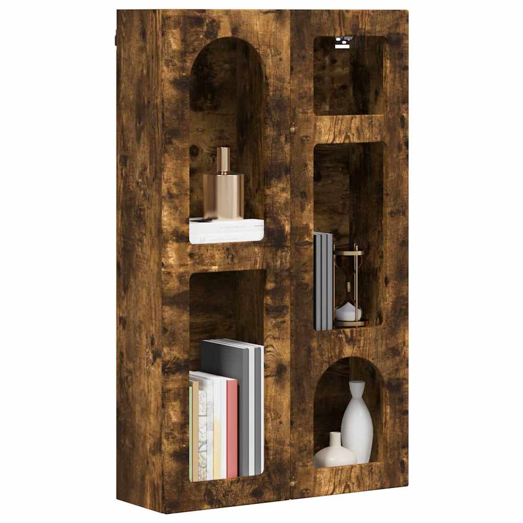 Hengende skap ELST Røkt Eik 59 x 20 x 100 cm Konstruert tre