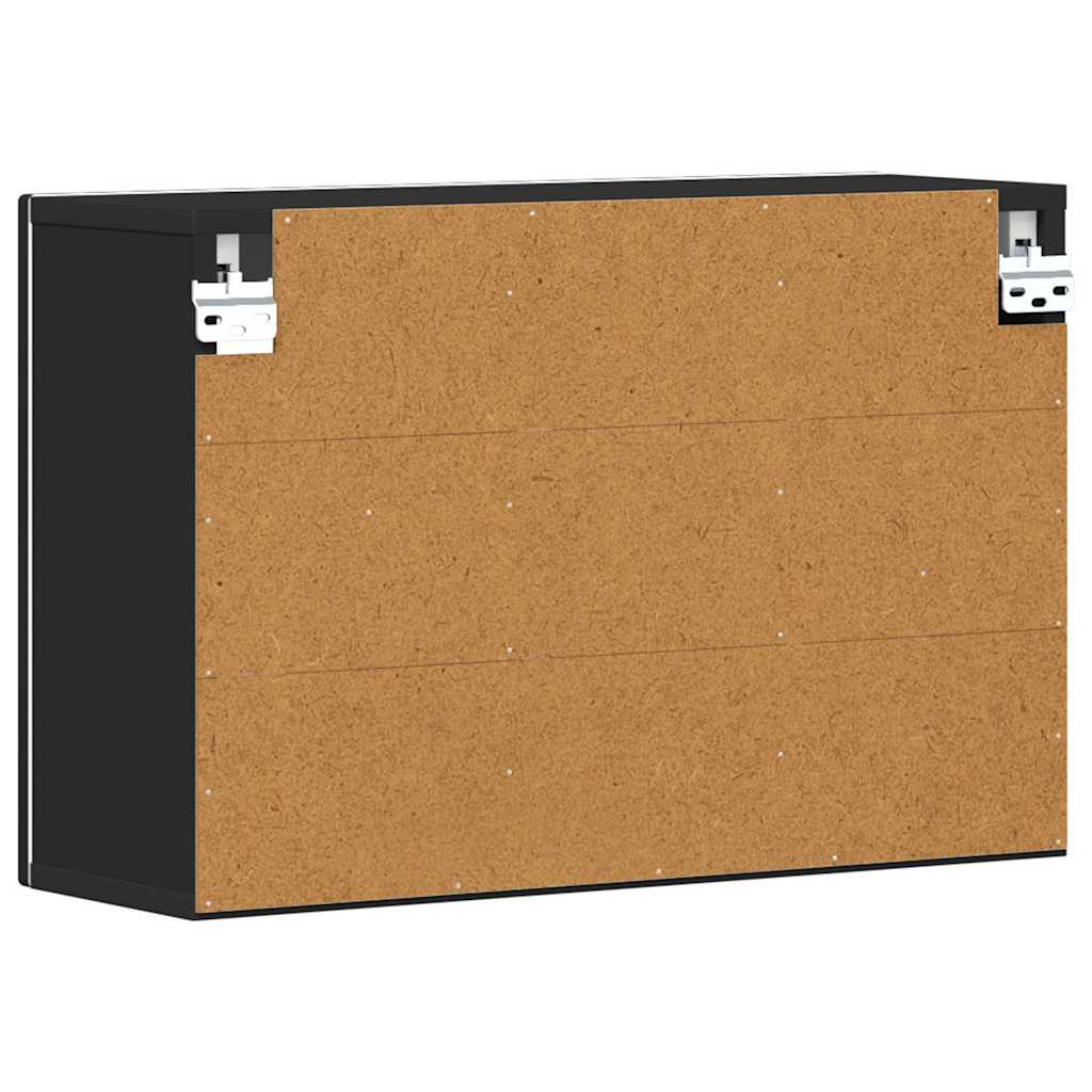 Hengende skap ELST Svart 60 x 20 x 40 cm Konstruert tre