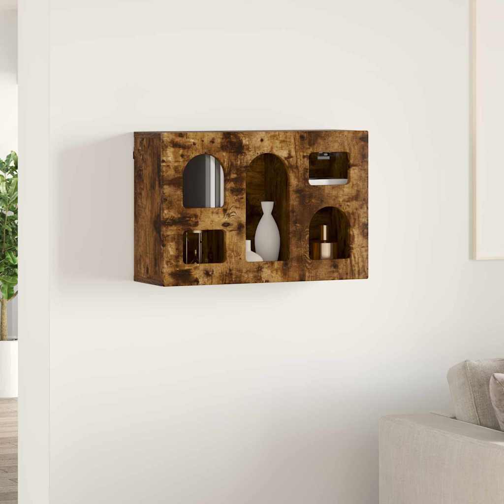 Hengende skap ELST Røkt Eik 60 x 20 x 40 cm Konstruert tre