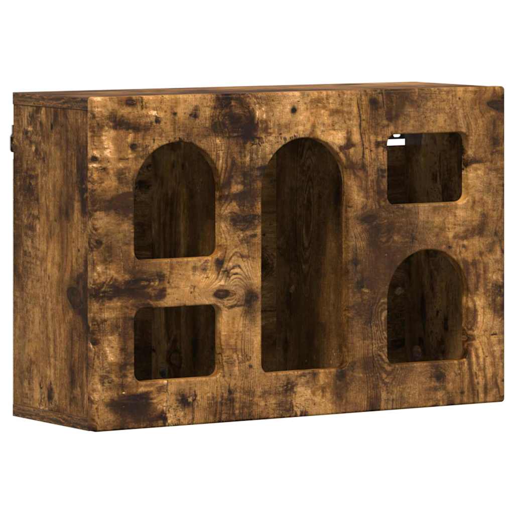 Hengende skap ELST Røkt Eik 60 x 20 x 40 cm Konstruert tre