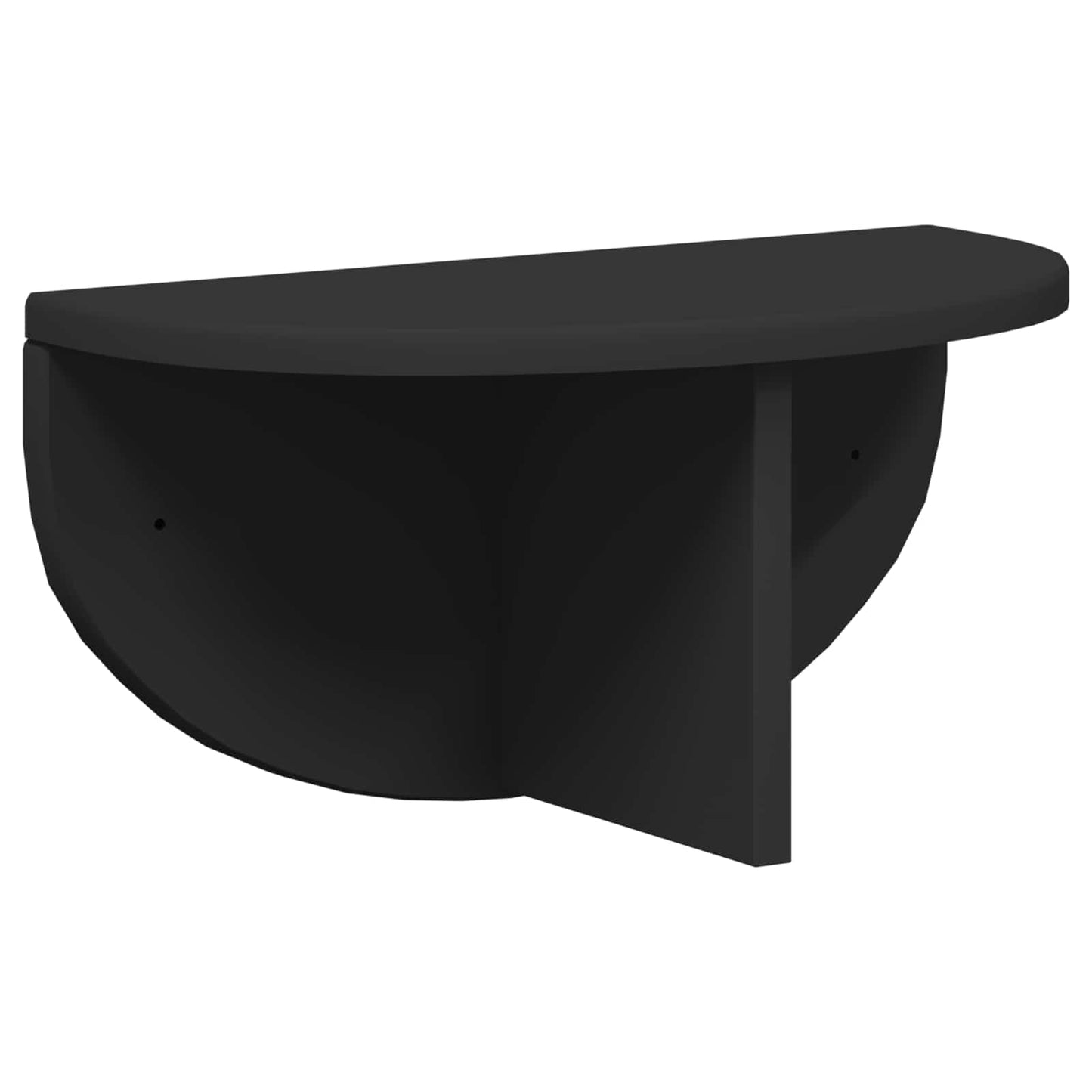 Vegghylle 2 pcs Svart 38 x 19 x 19 cm Konstruert tre